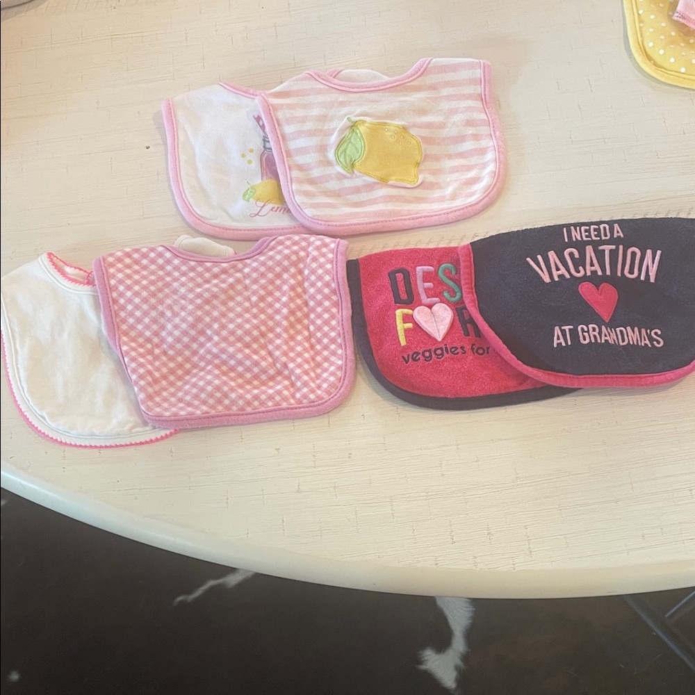 Others Follow Pink and White Bib Collection